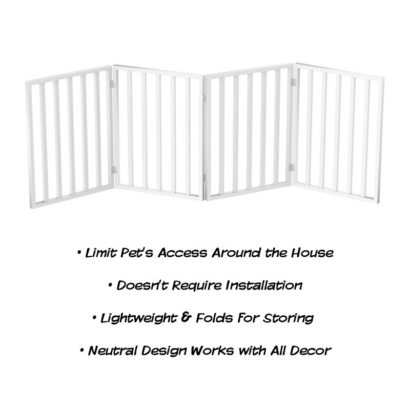 Petmaker Panel Wooden Free standing Pet Gate & Reviews Wayfair